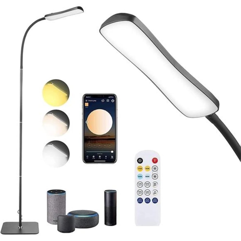 Smart LED Floor Lamp, Standing Lamp Compatible with Alexa Google Home,App Remote